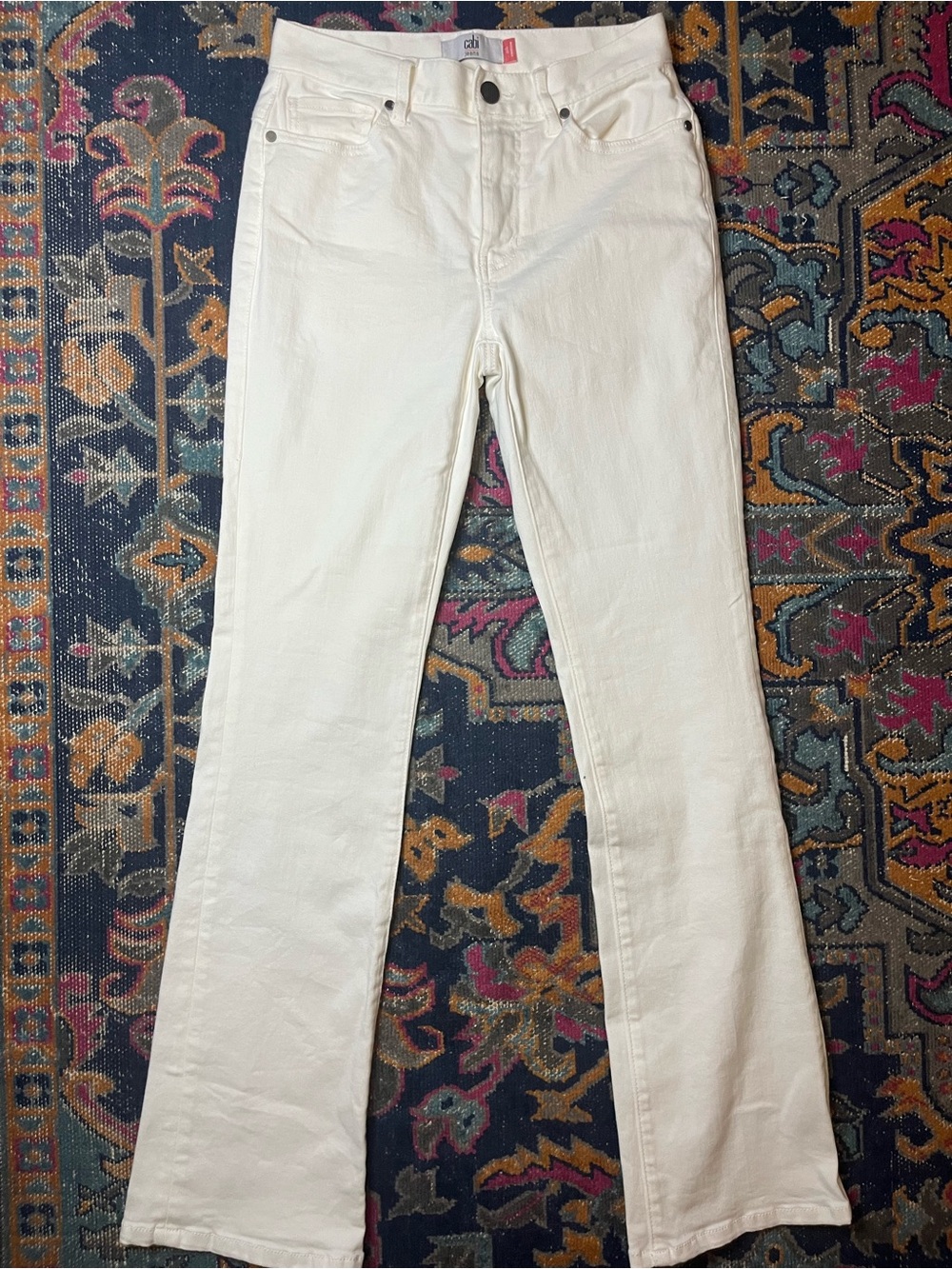 Cabi 5th Avenue White Boot Cut Denim